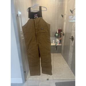 Mens Walls Blizzard Pruf Insulated Rust Heavy Duck Canvas Overalls 2xl reg 46-48